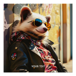 Poster Veste en cuir Imaginaire mignonne Possum