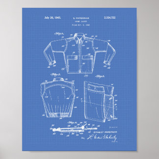 Poster Veste Sport 1943 Brevet Art Blueprint