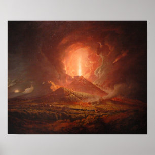 Poster Vésuve de Portici, Joseph Wright de Derby