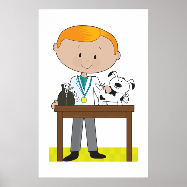 Poster Vet et chien (Devant)