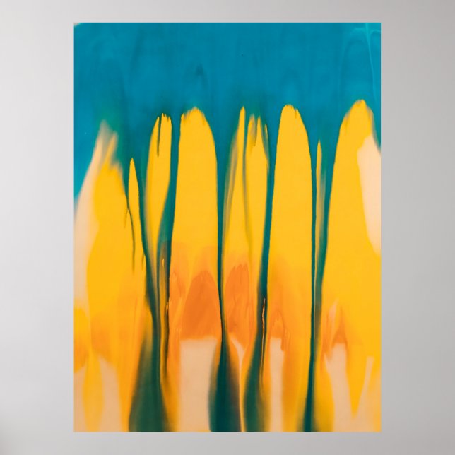 POSTER VÊTEMENT JAUNE ET BLEU (Devant)