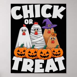 Poster Vêtements Chick Or Treat Halloween Poulet Drôle Ta