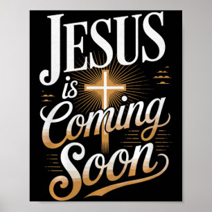 Poster Vêtements Chrétiens Jésus Arrive Bientôt Premium