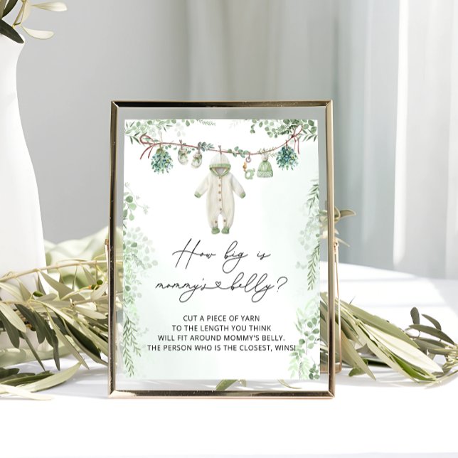 Poster Vêtements de bébé Boho Neutral Quelle taille est l (Créateur téléchargé)