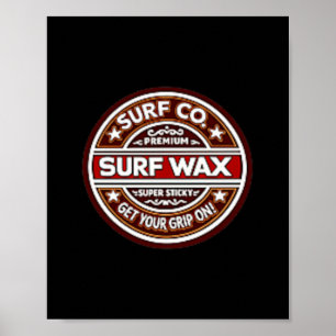 Poster Vêtements de club de cire de surf Style de plage d