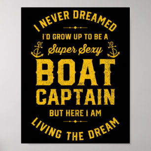 Poster Vêtements de famille de capitaine de bateau adulte