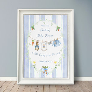 Poster Vêtements de garçon de lapin mignon pour bébé Show