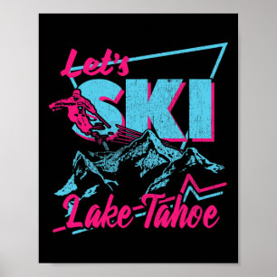 Poster Vêtements de ski vintage 80s 90s - Retro Lake Taho