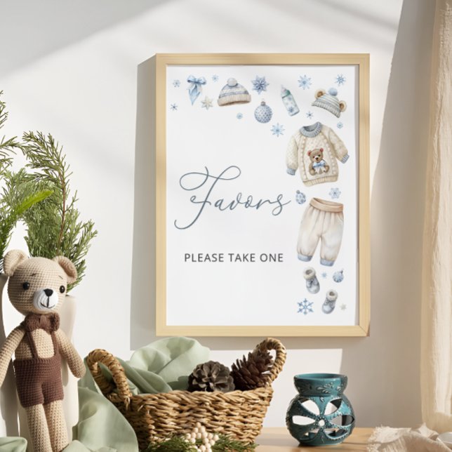 Poster Vêtements d'hiver à l'extérieur du froid Baby show (Créateur téléchargé)