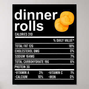 Poster Vêtements drôles de faits nutritionnels de petits