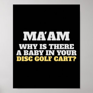 Poster Vêtements drôles de golf à disque Madame Pourquoi