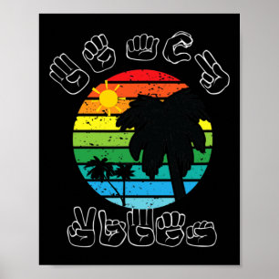 Poster Vêtements en Langue des Signes Asl Plage Sensibili