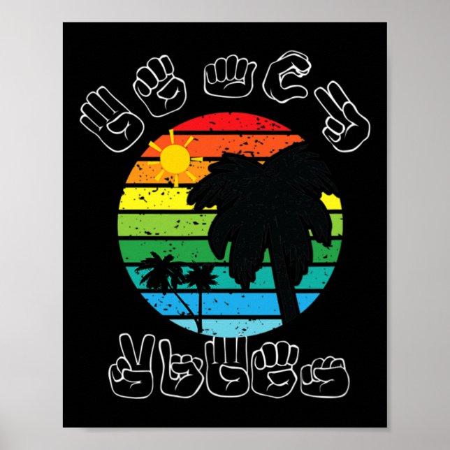 Poster Vêtements en Langue des Signes Asl Plage Sensibili (Devant)