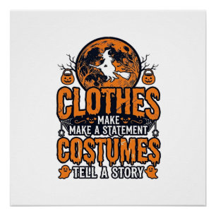 Poster Vêtements Halloween Vintage Chemise Déclaration de