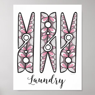 Poster Vêtements Lave-linge Salle OEuvre murale