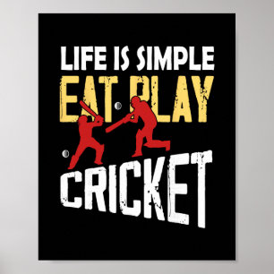 Poster Vêtements pour fans de cricket Joueur de cricket p