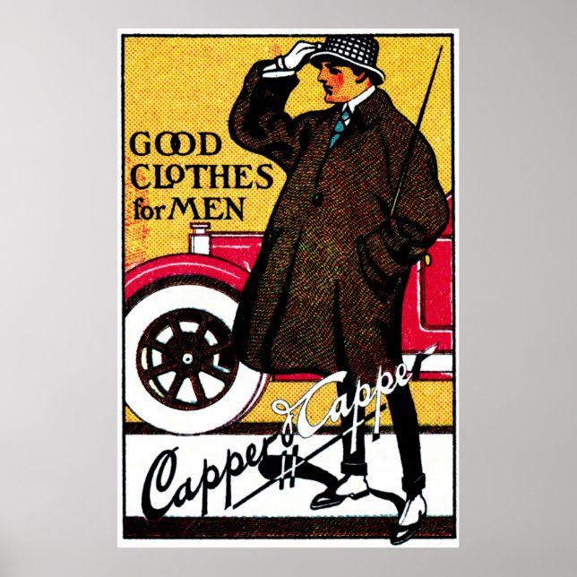 Poster Vêtements Vintages pour hommes 1920 (Devant)