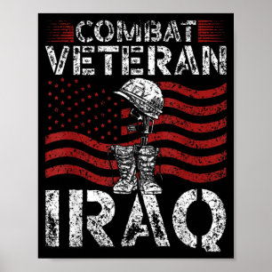 Poster Vétéran de combat Déploiement en Irak Jour des vét