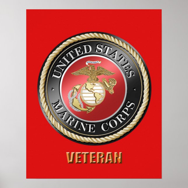 Poster vétéran de l'USMC (Devant)