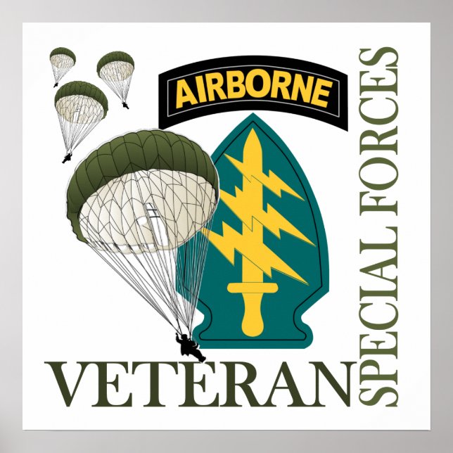Poster Vétéran des forces spéciales - aéroporté (Devant)