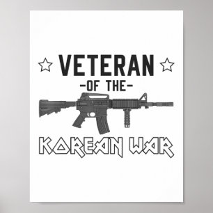 Poster Vétéran Du Fusil Patriotique De Guerre De Corée