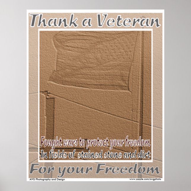Poster Vétéran du Merci des guerres étrangères Imprimer (Devant)