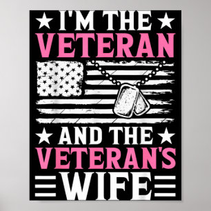 Poster Vétérane et épouse de vétéran Femme vétéran Maman