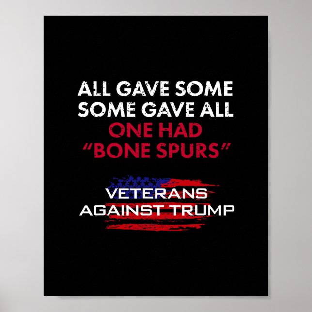 Poster Veterans Anti-trump Draft Dodger Bone Spurs For Ve (Devant)
