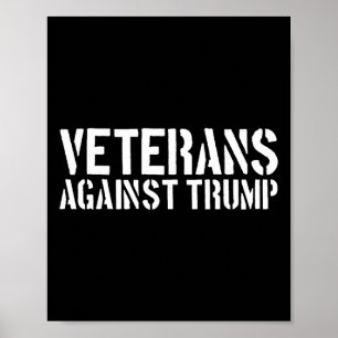 Poster Vétérans contre Trump Anti-trump Vétérans contre