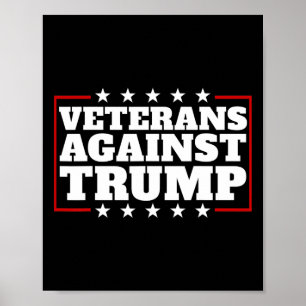Poster Vétérans contre Trump Anti-trump Vétérans contre