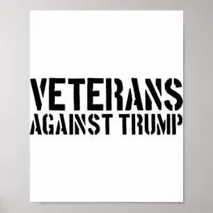 Poster Vétérans contre Trump Anti-trump Vétérans contre