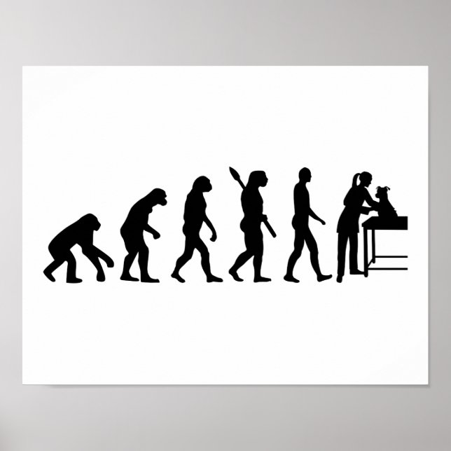 Poster Vétérinaire féminine Evolution (Devant)