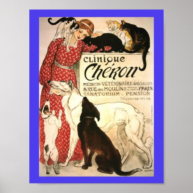 Poster Vétérinaire vintage et français 1905 (Devant)