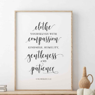 Poster Vêtez-Vous Avec Compassion, Colossiens 3:12