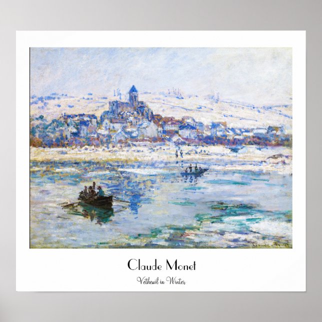 Poster Vetheuil en Claude Monet d'hiver (Devant)