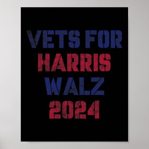 Poster Vets Pour Harris W 2024 Veterans Pour Harris For P