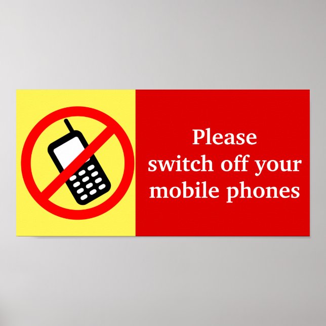 Poster Veuillez Éteindre Vos Téléphones Mobiles (Devant)