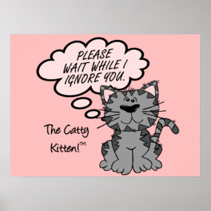 Poster Veuillez patienter pendant que je vous ignore