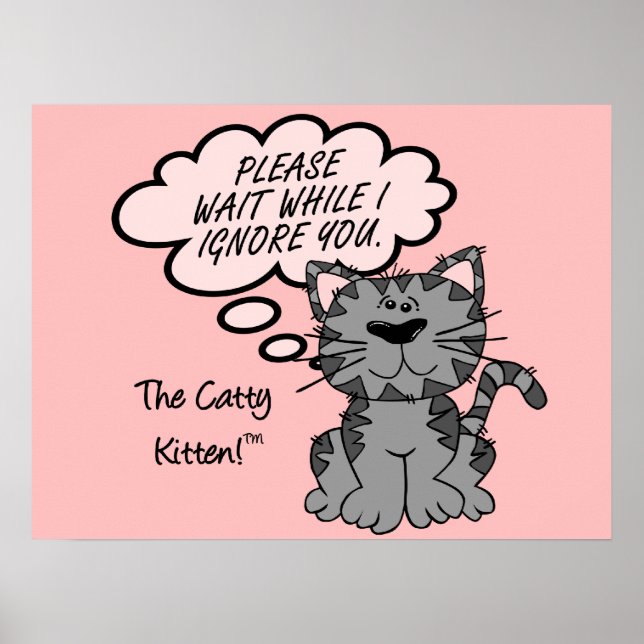 Poster Veuillez patienter pendant que je vous ignore (Devant)