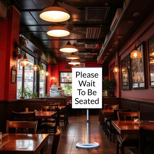 Poster Veuillez patienter pour être placé Panneau Blanc (Créateur téléchargé)