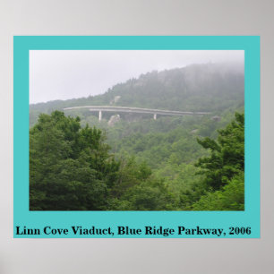 Poster Viaduc bleu de crique de Linn de route express de