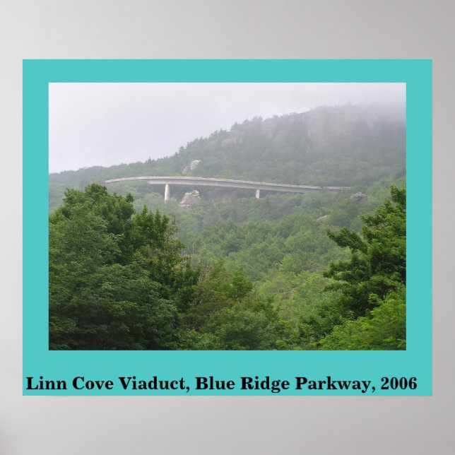 Poster Viaduc de Linn Cove Blue Ridge Parkway (Devant)