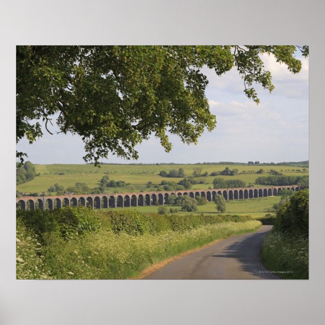 Poster Viaduc Harringworth, Rutland. Également appelé (Devant)