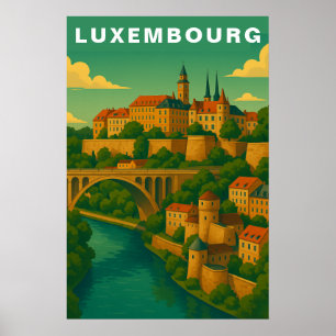 Poster Viaduc Historique de Luxembourg Voyage en Europe