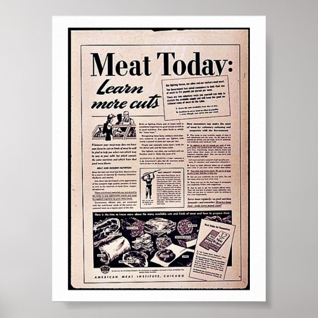 Poster Viande Aujourd'hui : (Devant)