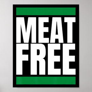 Poster Viande libre Vegan Bodybuilding Vegan Strand Edge