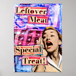 Poster Viande restante, traitement spécial