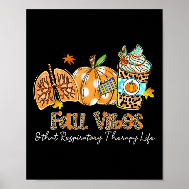 Poster Vibes D'Automne Et La Vie De La Thérapie Respirato (Devant)