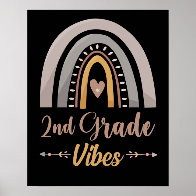 Poster Vibes de 2e année Deuxième année Retour à l'école (Devant)