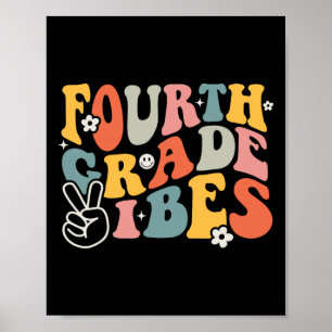 Poster Vibes de 4e année - Équipe de 4e année Rétro 1er j